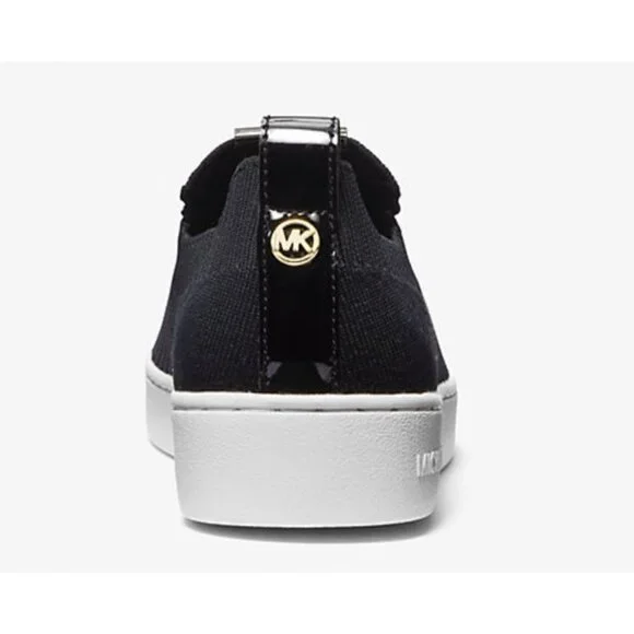 NWB Michael Kors Juno Stretch Knit Slip On Sneaker Black Size Womens 8 $109 [jb] - Picture 3 of 13